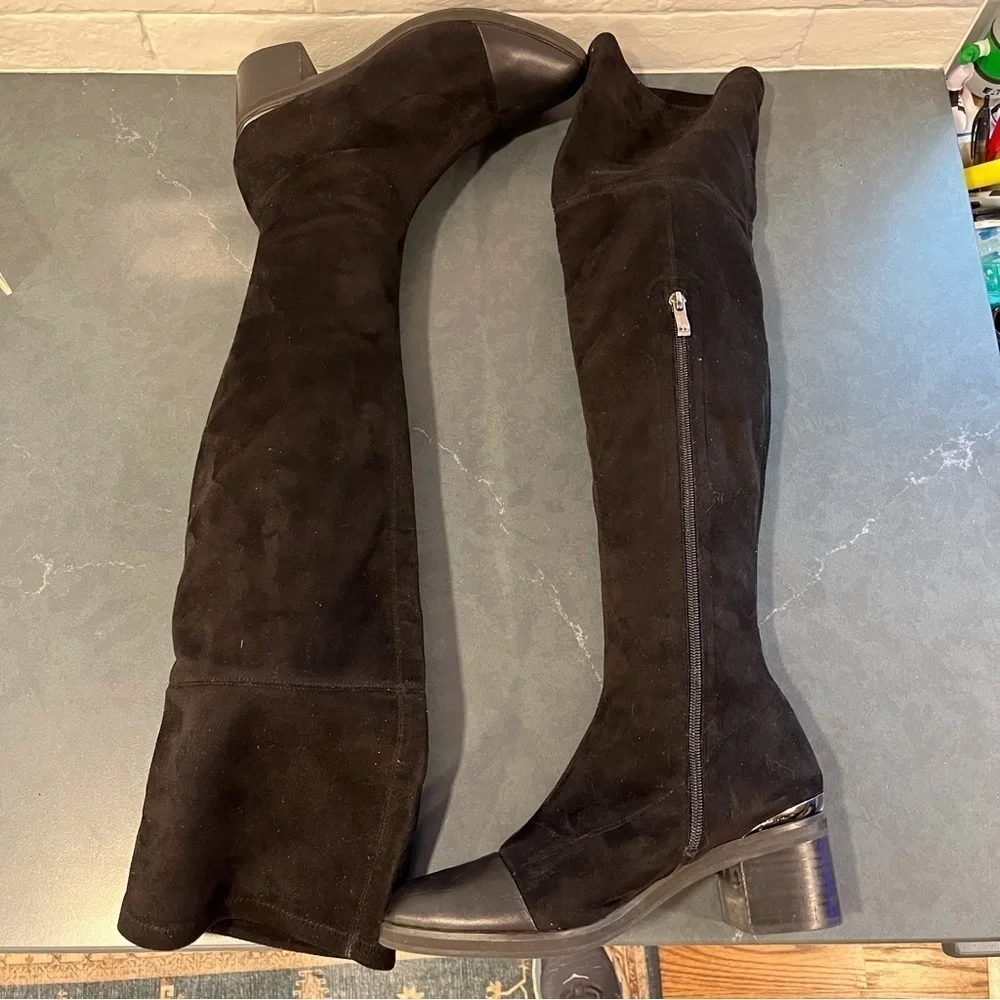 Camel Century Legend sz 250 US 8.5 black leather tall OTK boots